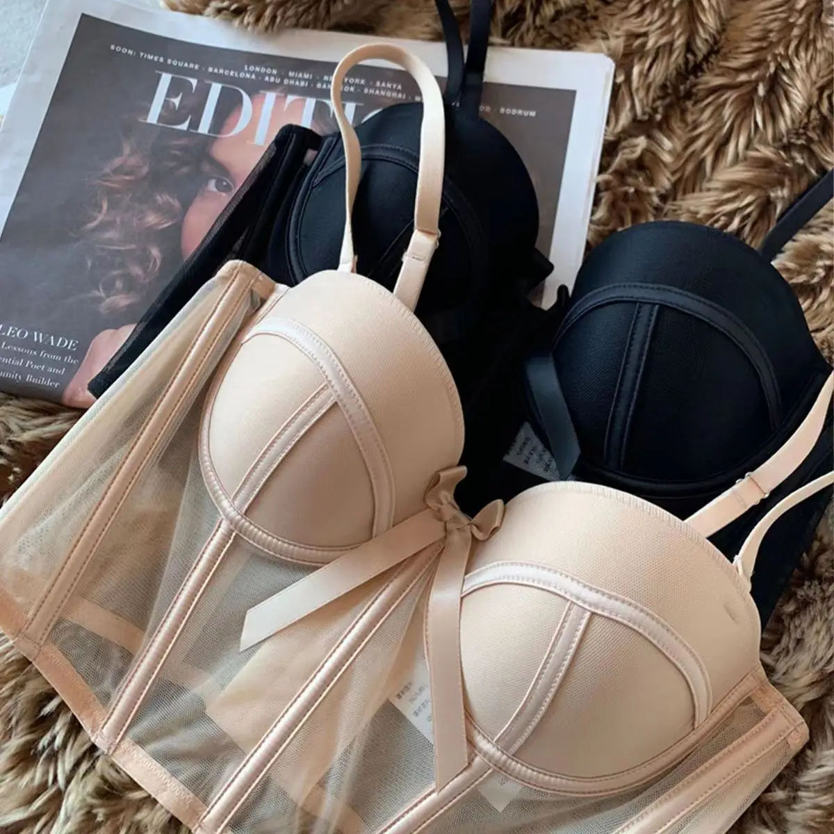Beautiful Women Sexy Mesh Push up Corset Underwear Lady Transparent Soft Lace Bra Set Sweet Cropped Top Girls Bra and Panties
Beautiful Women Sexy Mesh Push up Corset Underwear Lady Transparent Soft Lace Bra Set Sweet Cropped Top Girls Bra and Panties