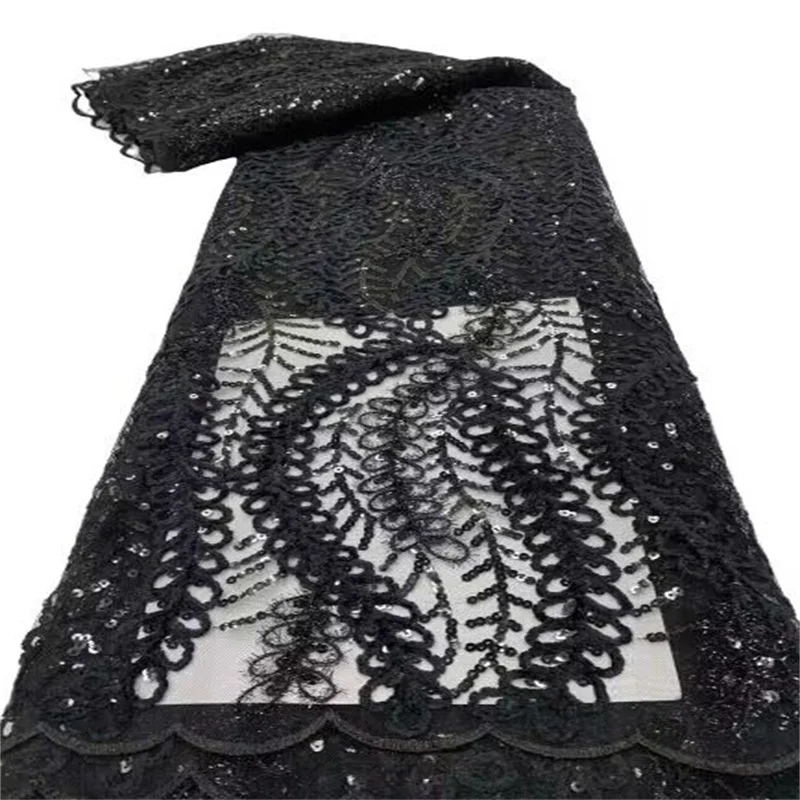 Luxury African Black Lace Fabric 2023 Pink High Quality 5 Yards Nigerian Sequins French Tulle Fabric Material For Wedding Party
Luxury African Black Lace Fabric 2023 Pink High Quality 5 Yards Nigerian Sequins French Tulle Fabric Material For Wedding Party