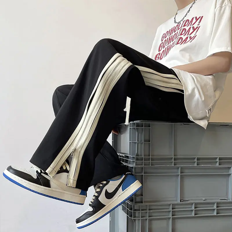 High Street American Style Retro Side Zippered Straight Leg Pants for Men and Women Fashion Trend Pants for Spring and Autumn
High Street American Style Retro Side Zippered Straight Leg Pants for Men and Women Fashion Trend Pants for Spring and Autumn