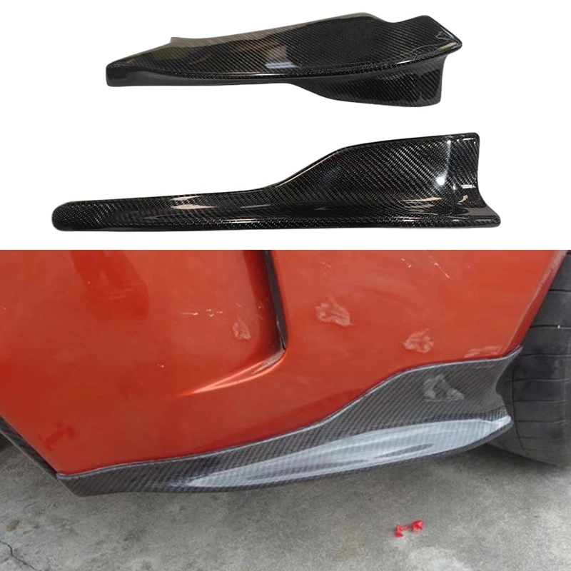 

For BMW 1 series M1 E82 E87 Carbon Fiber wrap angle Car Rear Bumper Splitter Corner Trim Cover Rear Chin Upgrade body kit