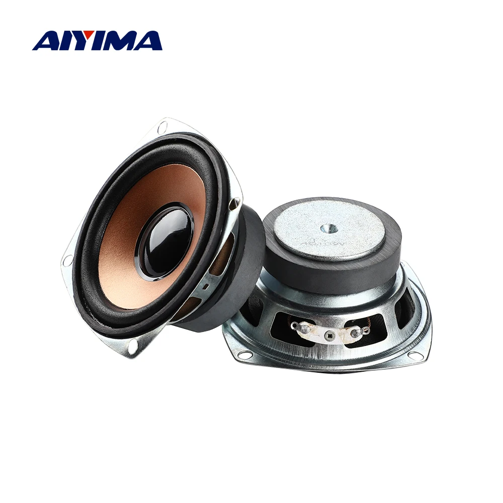 

AIYIMA 2Pcs 3 Inch Audio Speaker 4 Ohm 10W 2 Ohm 5W Midrange Bass Speaker Subwoofer Sound Amplifier Home Theater Loudspeaker