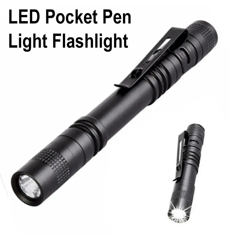 

Led Pocket Pen Light Flashlight Small Mini Penlight With Clip Penholder Perfect Flashlights For Inspection Work Repair Camp E5q5