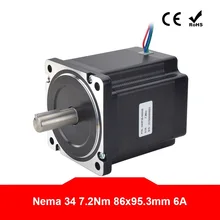 Nema 34 Stepper Motor 95mm 7.2Nm Nema34 Stepping Motor 6A 14mm Shaft 4-lead for CNC Mill Lathe Router
Nema 34 Stepper Motor 95mm 7.2Nm Nema34 Stepping Motor 6A 14mm Shaft 4-lead for CNC Mill Lathe Router