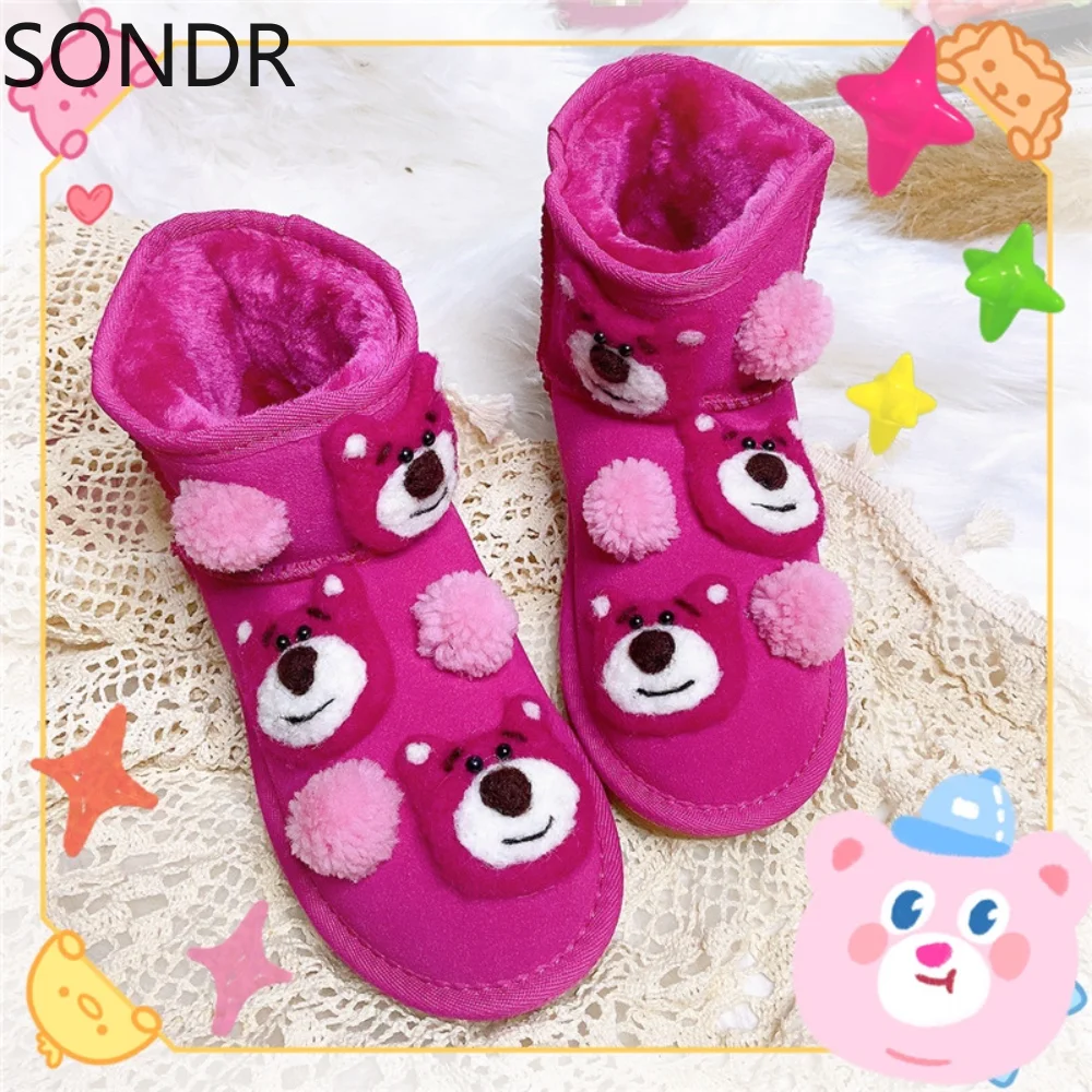 Womens Bear Ankle Boots Warm Winter Snow Cartoon Round Toe Thick Shoes Fur Liner Cute Lolita Girls X-mas Gift Sweet
Womens Bear Ankle Boots Warm Winter Snow Cartoon Round Toe Thick Shoes Fur Liner Cute Lolita Girls X-mas Gift Sweet