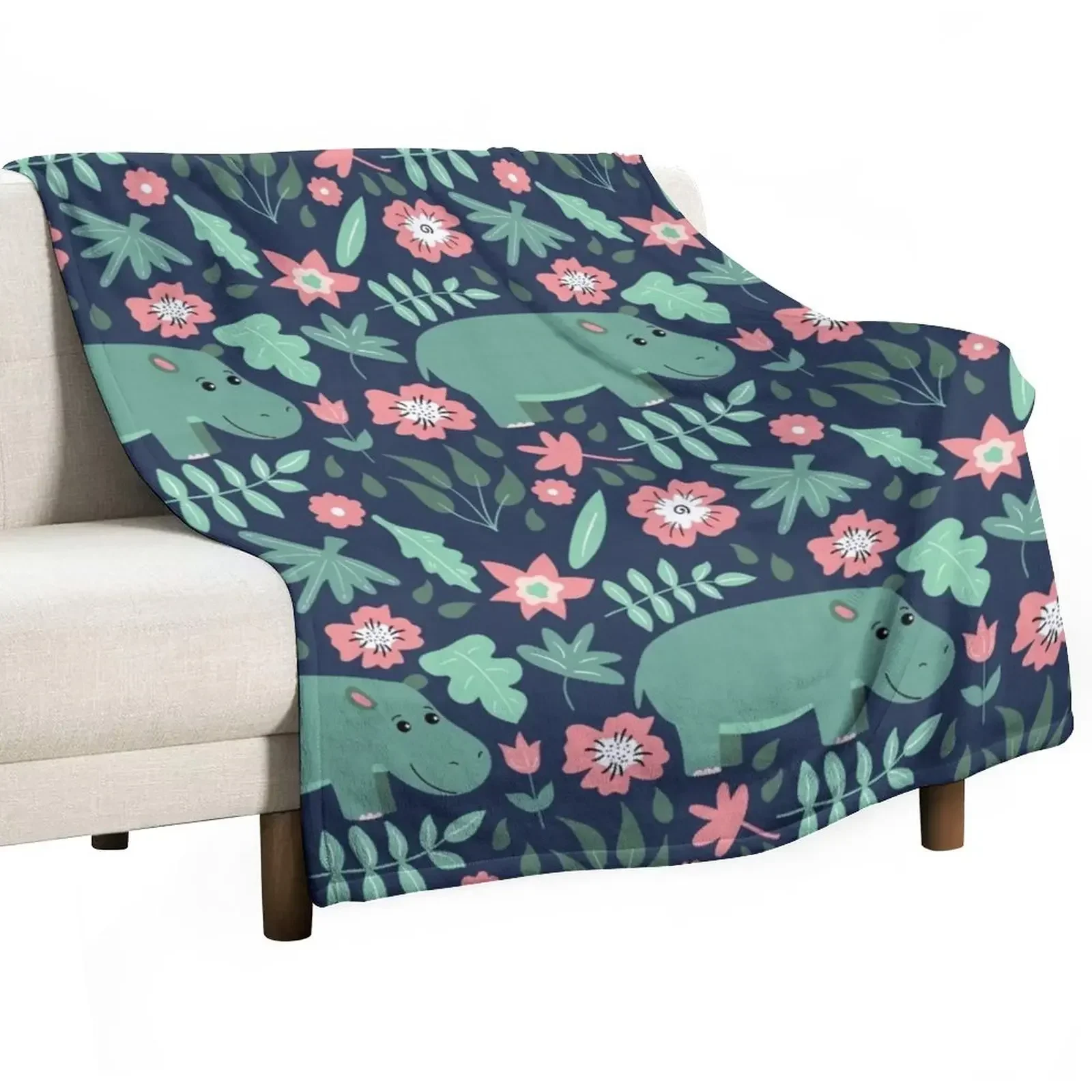 Green Hippo Floral Pattern Throw Blanket Picnic Personalized Gift Shaggy Blankets
Green Hippo Floral Pattern Throw Blanket Picnic Personalized Gift Shaggy Blankets