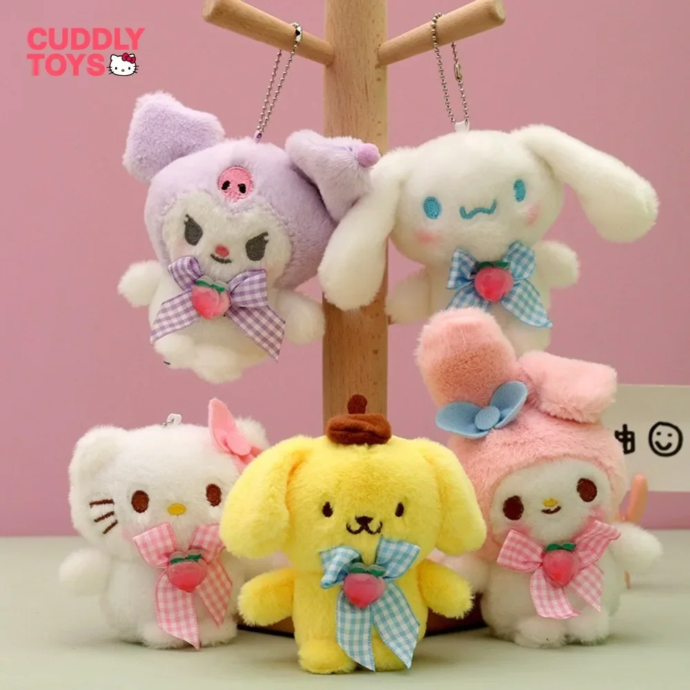 

Sanrio плюшевый кулон мультфильм Cinnamoroll мягкий полипропилен Хлопок Kawaii Kuromi Melody Hello Kitty плюшевый брелок-подвеска для детских подарков