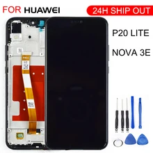 Huawei — Écran LCD avec châssis, 2280 x 1080, pour Huawei P20 Lite ANE-LX1 ANE-LX3 Nova 3e=