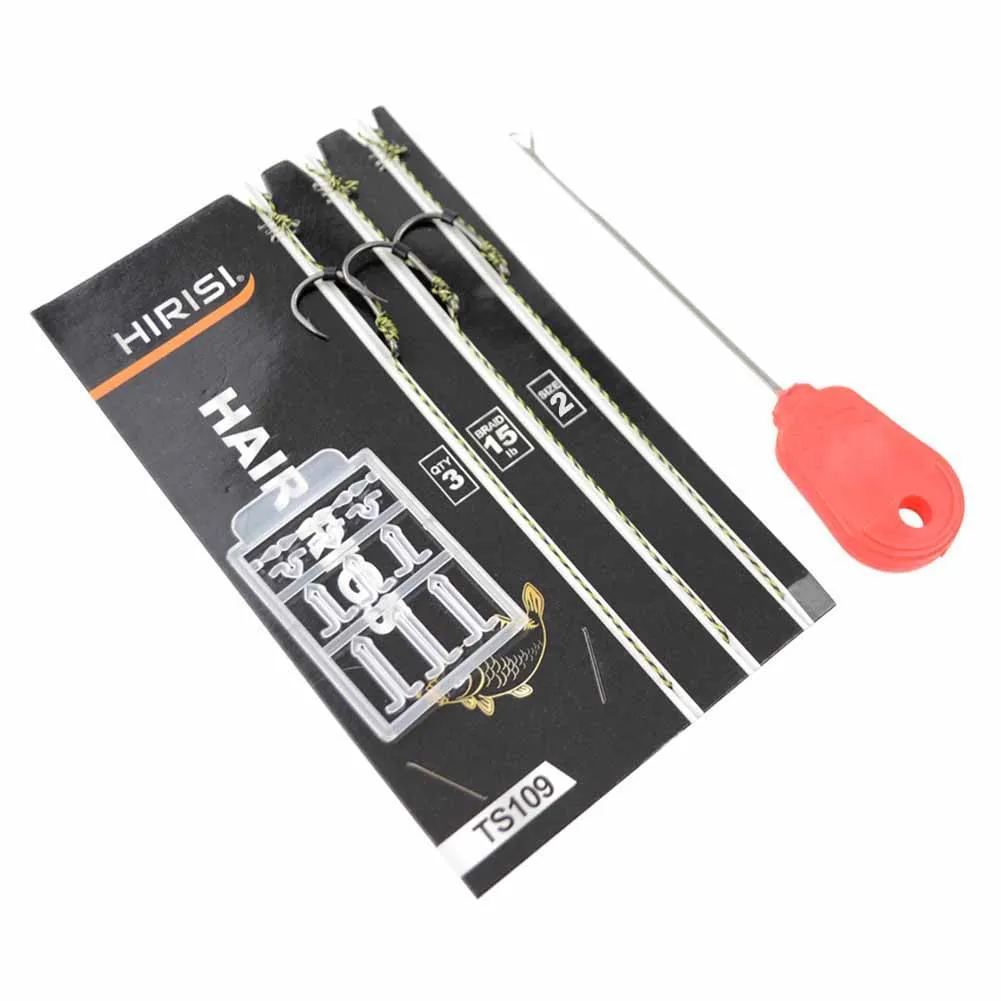 Durable High Quality 3pcs Hair Rigs Card Bait Stop Fishing Needle Carp Rigs Rolling Swivel 1 Set 15 Lbs Leader
Durable High Quality 3pcs Hair Rigs Card Bait Stop Fishing Needle Carp Rigs Rolling Swivel 1 Set 15 Lbs Leader