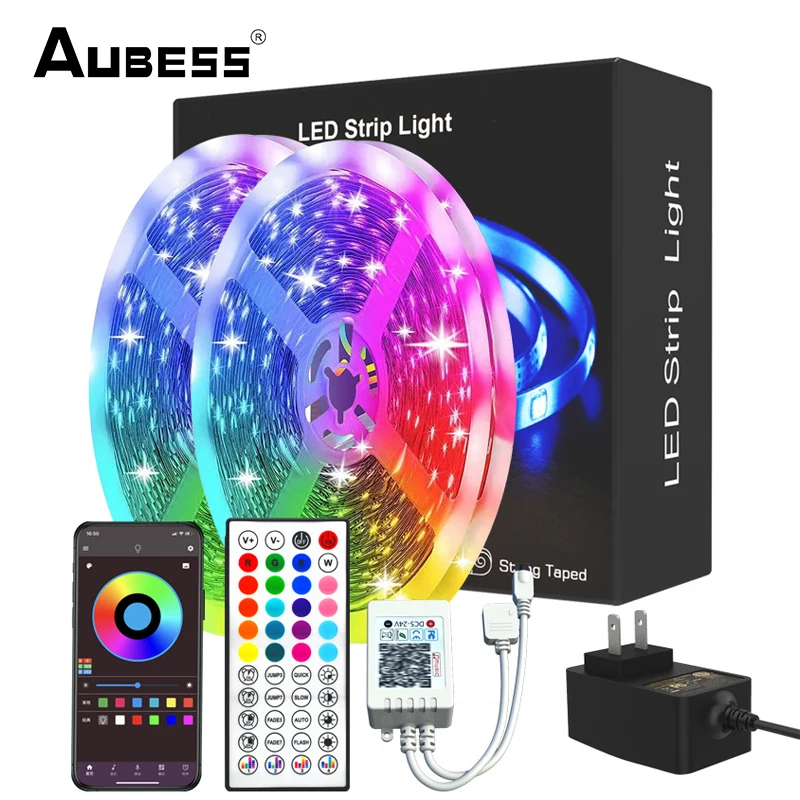 Светодиодная лента Aubess 5 м/7,5 м/10 м, умное управление через приложение, изменение света RGB, дистанционное управление, 5050 режимов для украшения комнаты, светодиодная лента
Светодиодная лента Aubess 5 м/7,5 м/10 м, умное управление через приложение, изменение света RGB, дистанционное управление, 5050 режимов для украшения комнаты, светодиодная лента