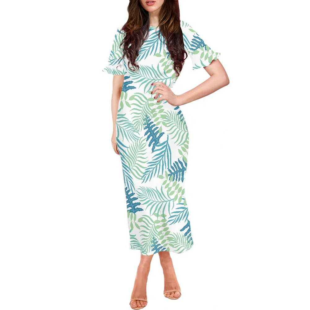 Polynesian Tradition Tribal New Long Dress Palm Leaf Print O-neck Short Sleeve Clothing Plus Size Women Floral Print Maxi Dress
Polynesian Tradition Tribal New Long Dress Palm Leaf Print O-neck Short Sleeve Clothing Plus Size Women Floral Print Maxi Dress