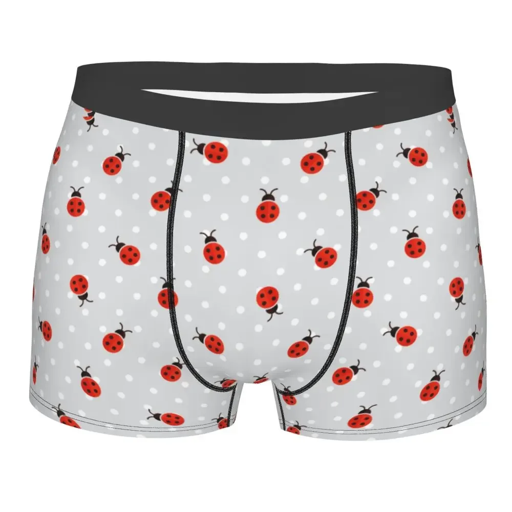 

Men's Ladybug Ladybird Insect Lover Boxer Shorts Panties Soft Underwear Male Sexy Plus Size Underpants