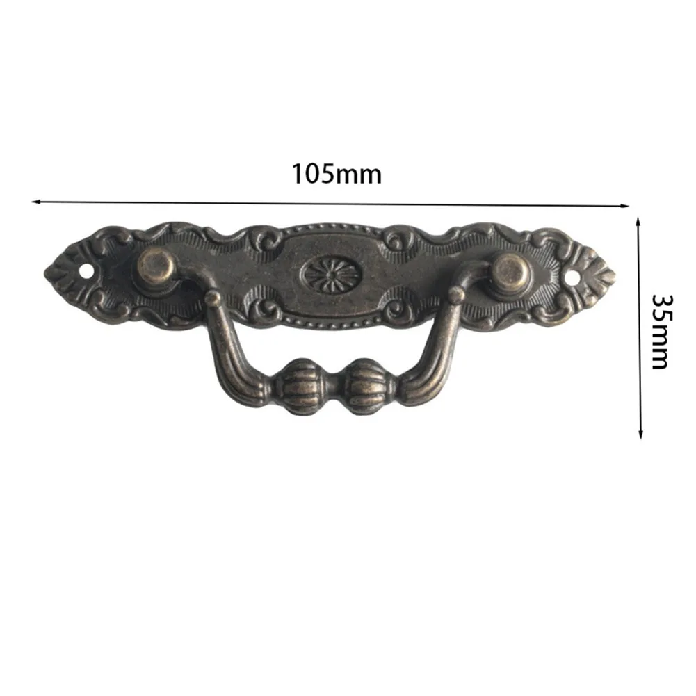Cabinet Pulls Alloy Handle 105*35mm 1PCS Antique Classical Drawer Handles European Furniture Wardrobe Cabinet Door
Cabinet Pulls Alloy Handle 105*35mm 1PCS Antique Classical Drawer Handles European Furniture Wardrobe Cabinet Door