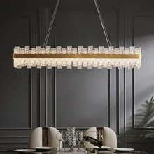 Postmodern minimalist crystal LED light luxury restaurant chandelier rectangular creative water ripple art lamp
Postmodern minimalist crystal LED light luxury restaurant chandelier rectangular creative water ripple art lamp
