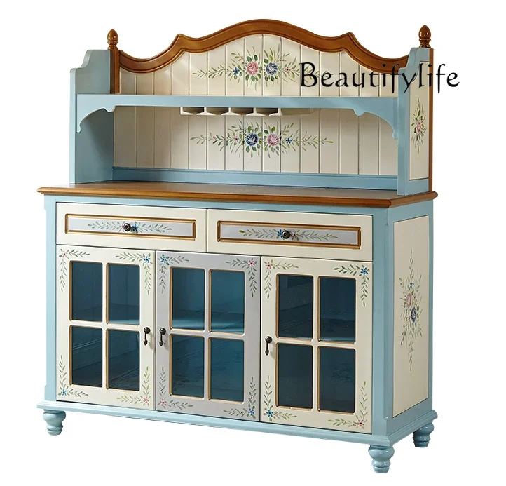 Mediterranean Style Dining Painted Blue Large Capacity Dining Side Pastoral Style Integrated Wall Storage Cabinet
Mediterranean Style Dining Painted Blue Large Capacity Dining Side Pastoral Style Integrated Wall Storage Cabinet