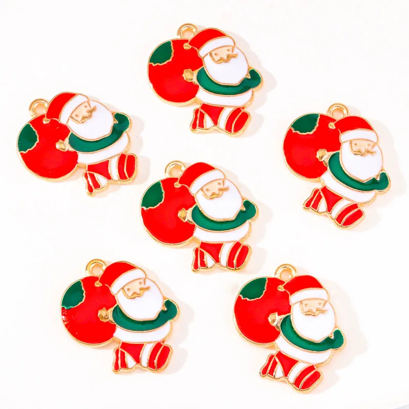 JQ 20Pcs/Lot 20*22mm Enamel Cartoon Gifts Bag Santa Claus Christmas Decoration Party Earrings Necklace Bracelets Jewelry Making
JQ 20Pcs/Lot 20*22mm Enamel Cartoon Gifts Bag Santa Claus Christmas Decoration Party Earrings Necklace Bracelets Jewelry Making