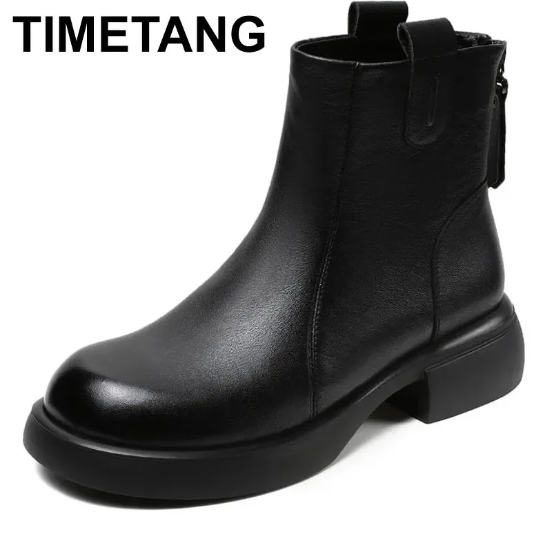 Women's Winter Boots Genuine Leather New Trendy British Style Round Toe Woman Shoes 2024 Autumn Retro Elegant Chunky Boots
Women's Winter Boots Genuine Leather New Trendy British Style Round Toe Woman Shoes 2024 Autumn Retro Elegant Chunky Boots