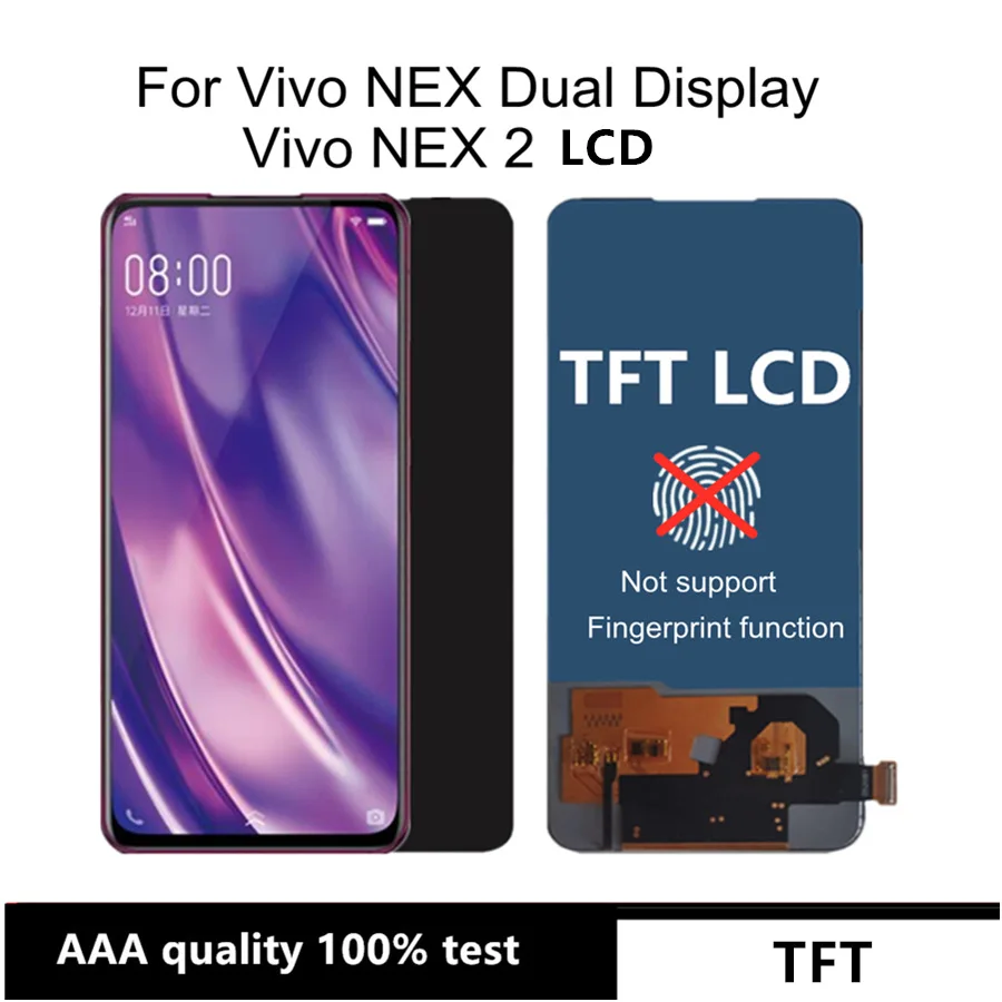 TFT LCD for Vivo NEX Dual Nex2, 6.39 "Display, Front LCD Display, Touch Screen Digitizer for VIVO Nex 2, V1821A Replacement
TFT LCD for Vivo NEX Dual Nex2, 6.39 "Display, Front LCD Display, Touch Screen Digitizer for VIVO Nex 2, V1821A Replacement