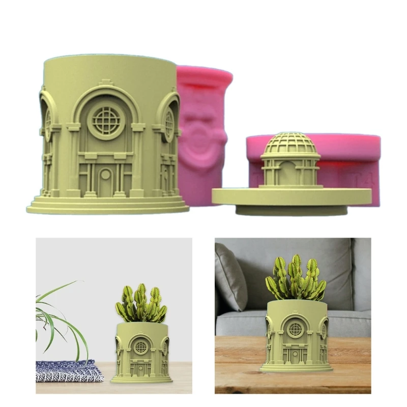 Building Storage Jars Silicone Mold with Lid 3D Concrete Casting Mold DIY Candle Holder Mold Flower Pot Making Supplies
Building Storage Jars Silicone Mold with Lid 3D Concrete Casting Mold DIY Candle Holder Mold Flower Pot Making Supplies