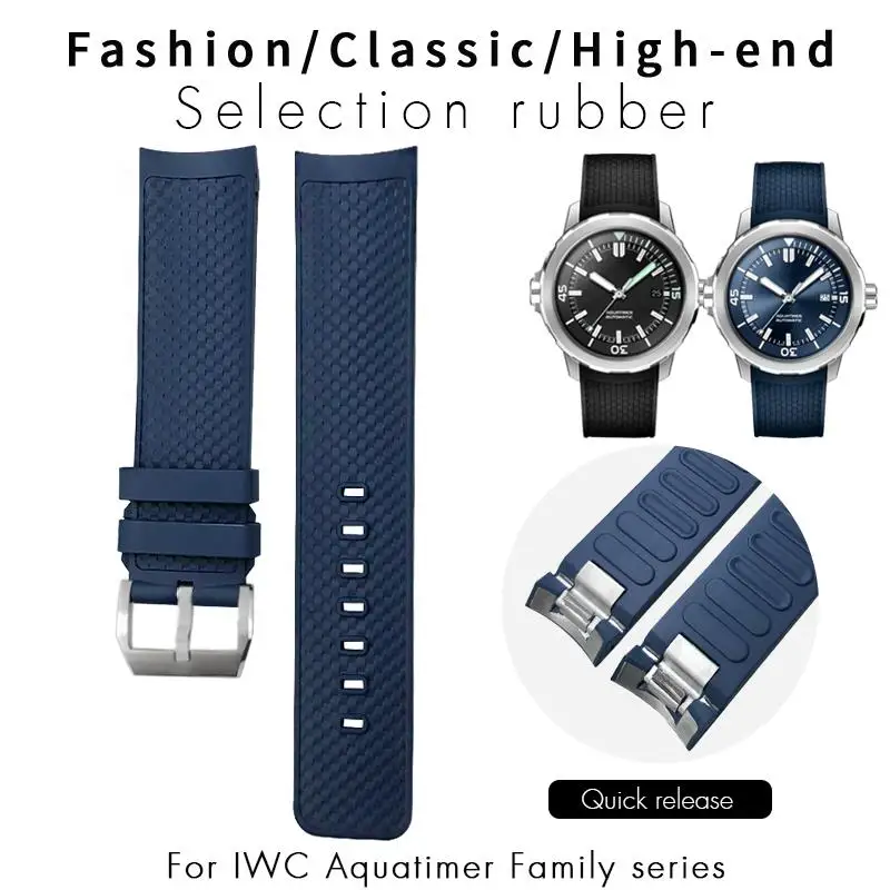 FKMBD 22mm Fluorine Rubber Watchband for IWC AQUATIMER FAMILY IW376806 IW379503 for Men Bracelet Black Blue Quick Release Watch
FKMBD 22mm Fluorine Rubber Watchband for IWC AQUATIMER FAMILY IW376806 IW379503 for Men Bracelet Black Blue Quick Release Watch