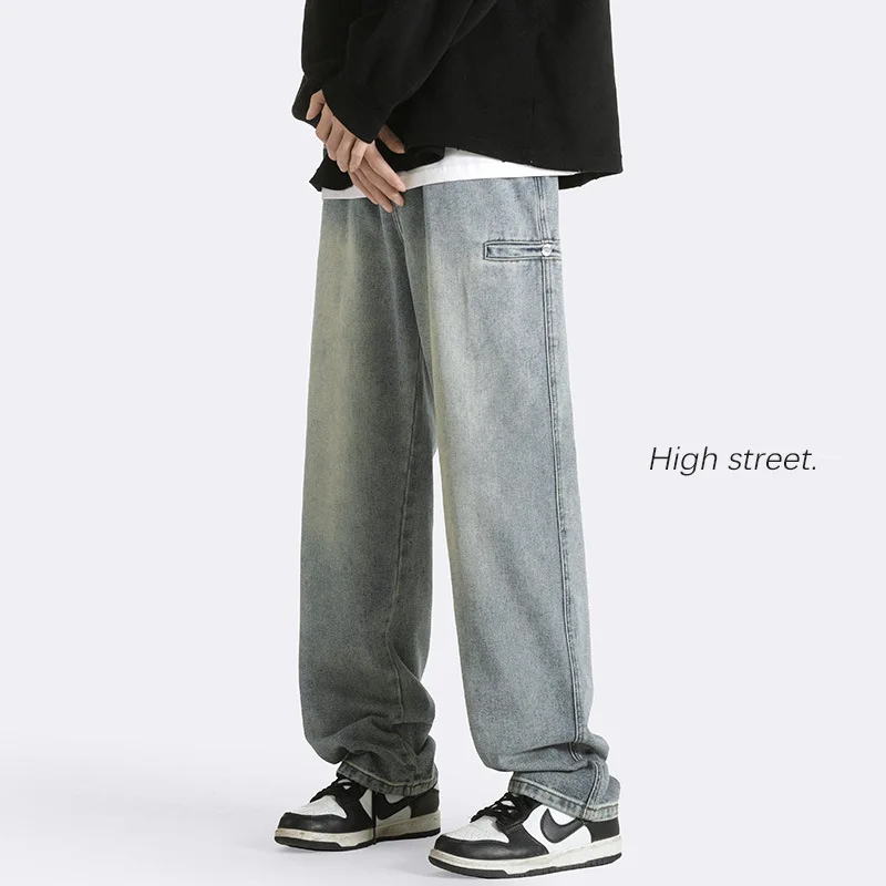 Vintage Jeans Men Male Straight Loose Denim Pants Mens New Arrival Streetwear Baggy Jeans Ins Washed Denim Trousers Clothes
Vintage Jeans Men Male Straight Loose Denim Pants Mens New Arrival Streetwear Baggy Jeans Ins Washed Denim Trousers Clothes