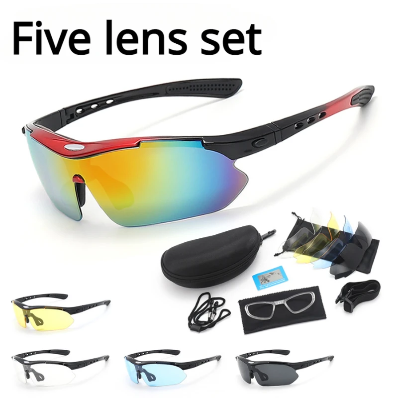 Polarized Sunglasses Sand Proof Glasses HD Cycling Bicycle Glasses Five Piece Set Photochromic Sunglasses Safety Goggle
Polarized Sunglasses Sand Proof Glasses HD Cycling Bicycle Glasses Five Piece Set Photochromic Sunglasses Safety Goggle