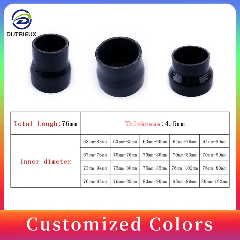 

Straight Reducer Hose General Hose Silicone Hose Coupler Intercooler Tube for Car 63-83mm 64-76mm 76-102mm 76-83mm 80-102mm