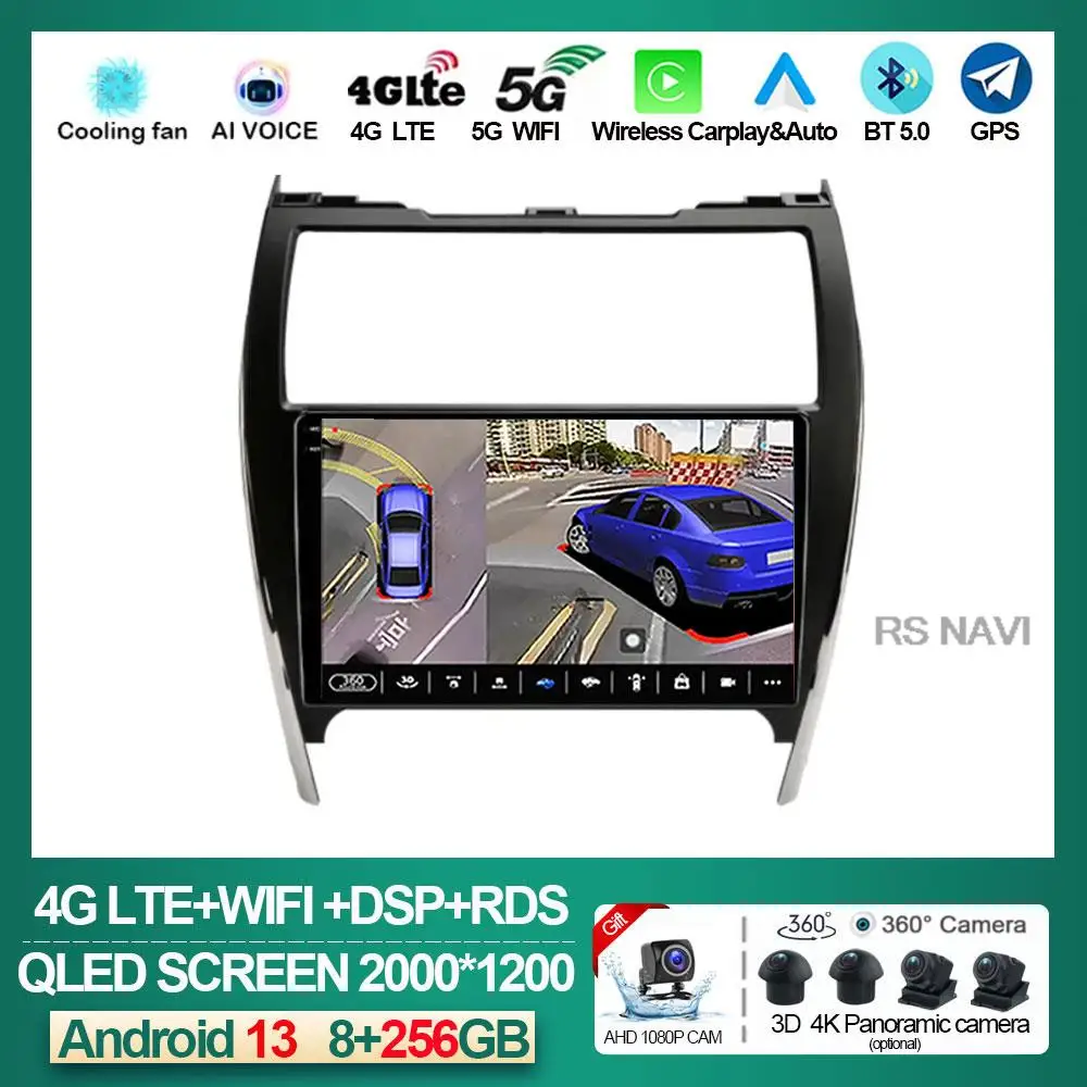 Android 13 For Toyota Camry 7 XV 50 55 2012 2013 2014 - 2017 Multimedia Carplay Car Player Navigation Screen GPS Radio Video
Android 13 For Toyota Camry 7 XV 50 55 2012 2013 2014 - 2017 Multimedia Carplay Car Player Navigation Screen GPS Radio Video