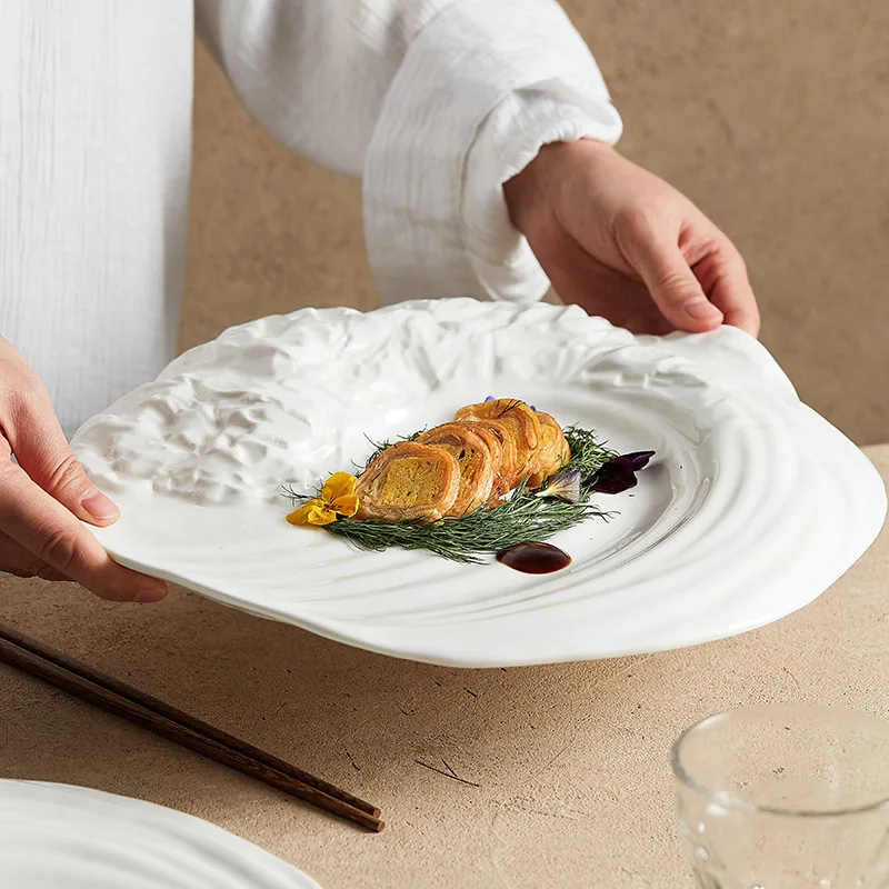 Ceramic Tableware Western-style Flat Plate Special-shaped Hotel Advanced Sense of Artistic Conception Cold Dishes Set Plate
Ceramic Tableware Western-style Flat Plate Special-shaped Hotel Advanced Sense of Artistic Conception Cold Dishes Set Plate