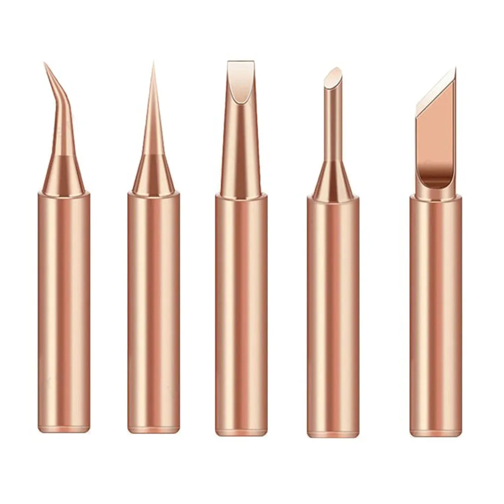 5pcs Soldering Iron Tips Copper Iron Head Professional Bit Replacement Parts For Household Soldering Welding Equipment Parts
5pcs Soldering Iron Tips Copper Iron Head Professional Bit Replacement Parts For Household Soldering Welding Equipment Parts