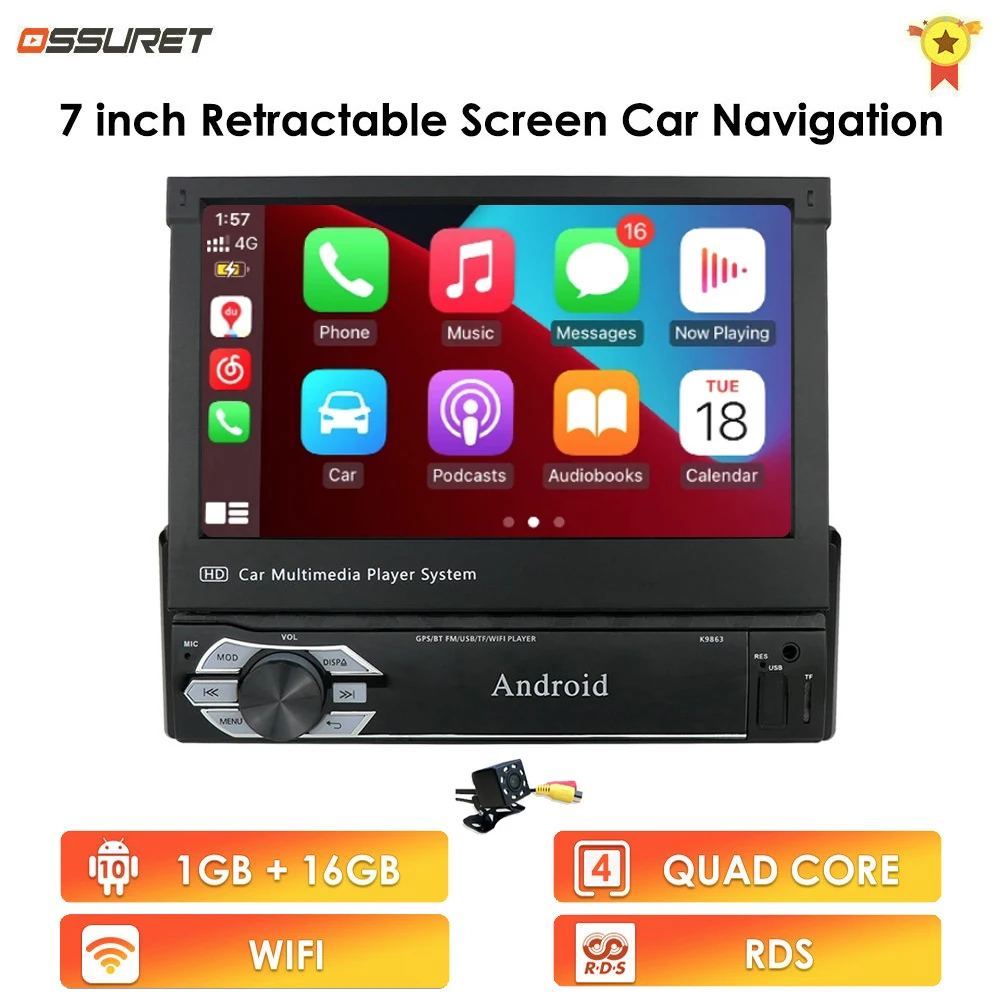 Android10 Car Radio Retractable Multimedia GPS WIFI Bluetooth Player for Universal AutoRadio Stereo Video Navigation Carplay RDS
Android10 Car Radio Retractable Multimedia GPS WIFI Bluetooth Player for Universal AutoRadio Stereo Video Navigation Carplay RDS