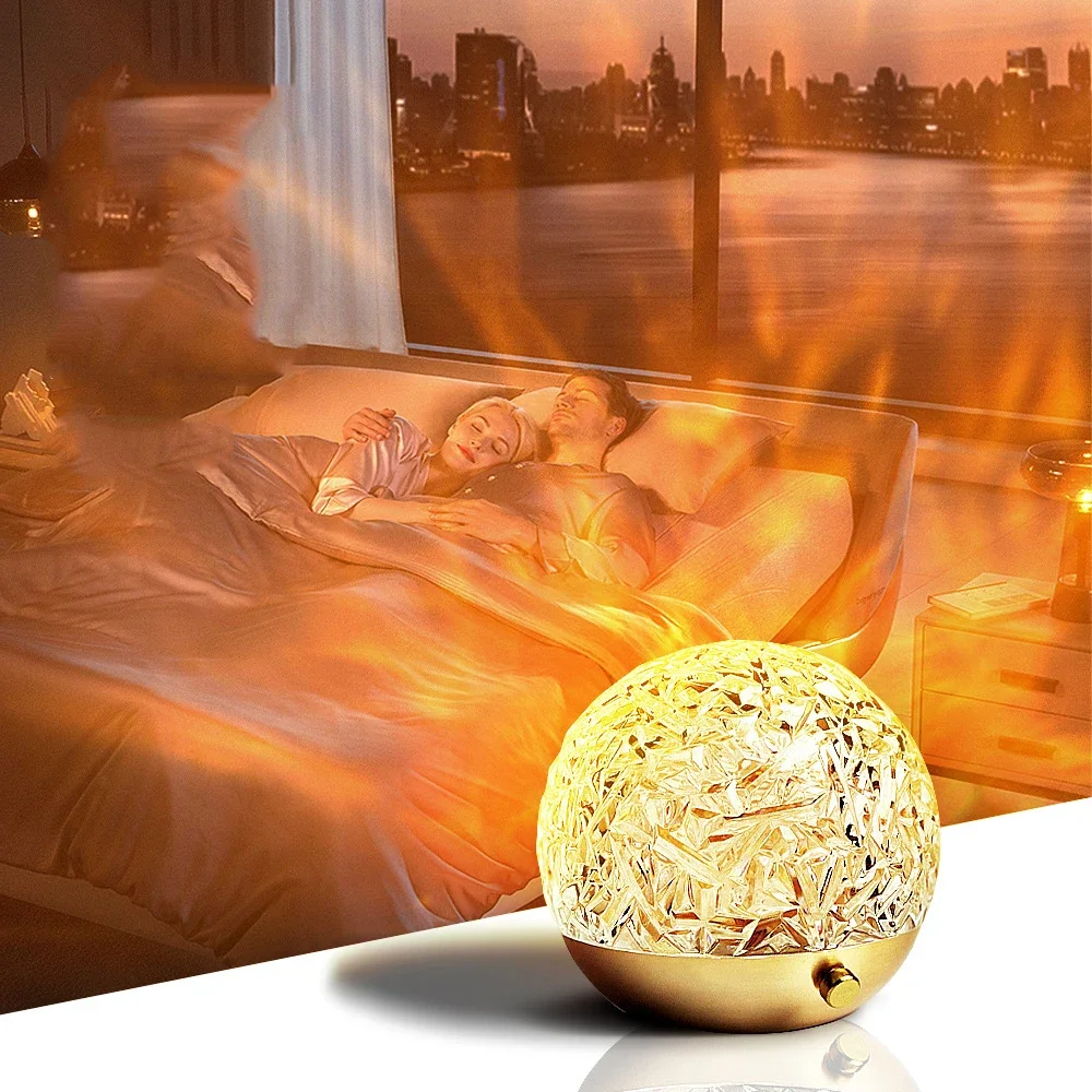 Crystal Lamp Atmosphere Decoration Home Bedroom Aesthetic Holiday Gift Sunset Lights Water Ripple Projector Night Light
Crystal Lamp Atmosphere Decoration Home Bedroom Aesthetic Holiday Gift Sunset Lights Water Ripple Projector Night Light
