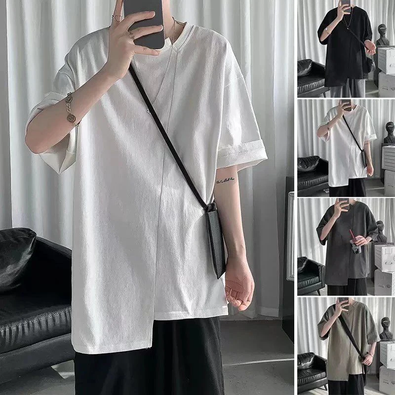Vintage Irregular Men O Neck Short Sleeve T Shirts Summer Fashion Casual Harajuku Oversized Clothing Black White Punk Streetwear
Vintage Irregular Men O Neck Short Sleeve T Shirts Summer Fashion Casual Harajuku Oversized Clothing Black White Punk Streetwear