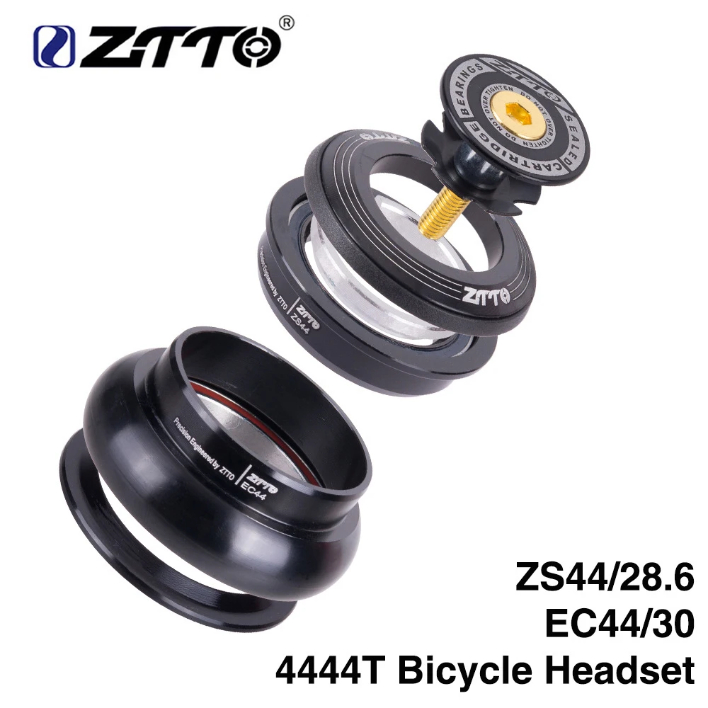 ZTTO 4444T велосипедная рулевая колонка MTB 44 мм ZS44 EC44 ЧПУ 1 1/8 &quot-1 1/2" прямая трубка