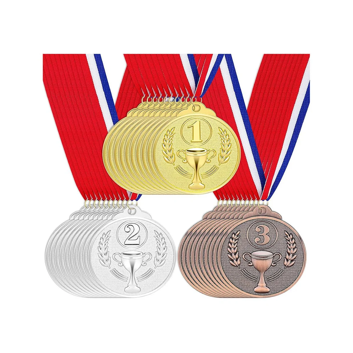 

30Pcs Award Medals Gold Silver Bronze Winner Medals 1St 2Nd 3Rd Prizes for Competitions