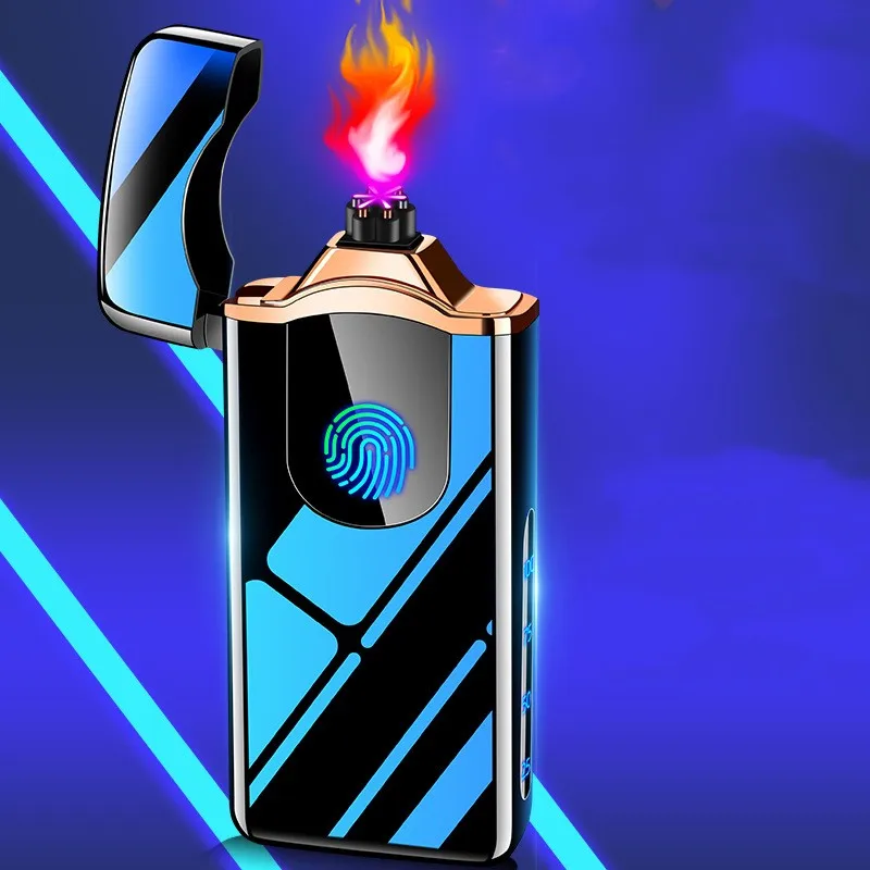 New Six Arc Fingerprint Touch Induction Ignition USB Charging Lighter LED Display Electric Flameless Metal High Power Lighter
New Six Arc Fingerprint Touch Induction Ignition USB Charging Lighter LED Display Electric Flameless Metal High Power Lighter