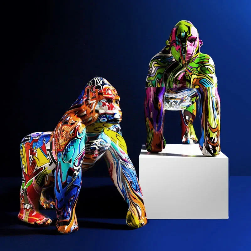 Creative Painted Graffiti Colorful Gorilla Animal Crafts Statue Home Living Room Entrance Wine Cabinet TV Cabinet Decoration
Creative Painted Graffiti Colorful Gorilla Animal Crafts Statue Home Living Room Entrance Wine Cabinet TV Cabinet Decoration