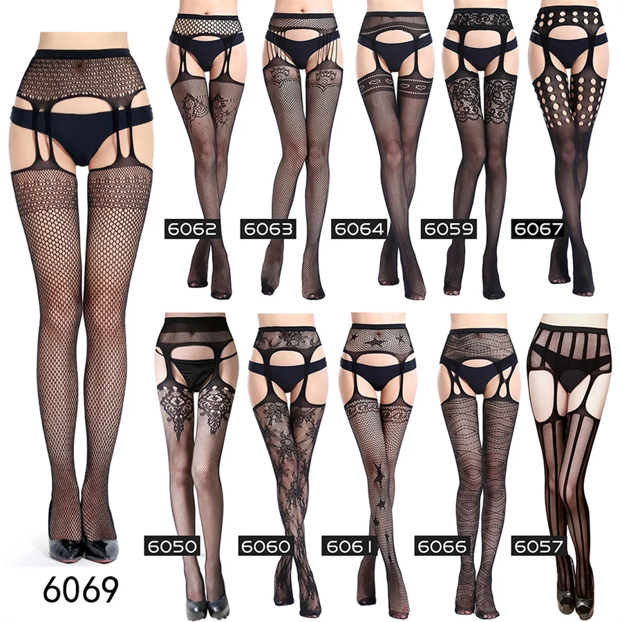 

thigh Highs tights Lingerie fishnet stocking sexy Lace top suspender sheer intimates erotic Bodysuit pantyhose games