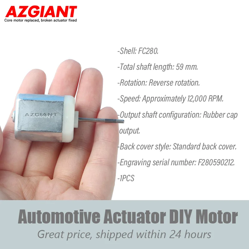 AZGIANT Replacement FC280 12V DIY Motor for Car Trunk Lock and Mirror Folding Systems High-Speed 12000 RPM
AZGIANT Replacement FC280 12V DIY Motor for Car Trunk Lock and Mirror Folding Systems High-Speed 12000 RPM