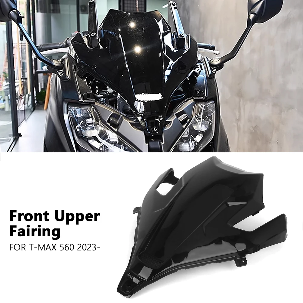 

Motorcycle New Glossy Black Front Upper Fairing Nose Cover Cowl Panel For Yamaha T-Max 560 T-MAX560 T-MAX 560 TMAX560 2023 2024