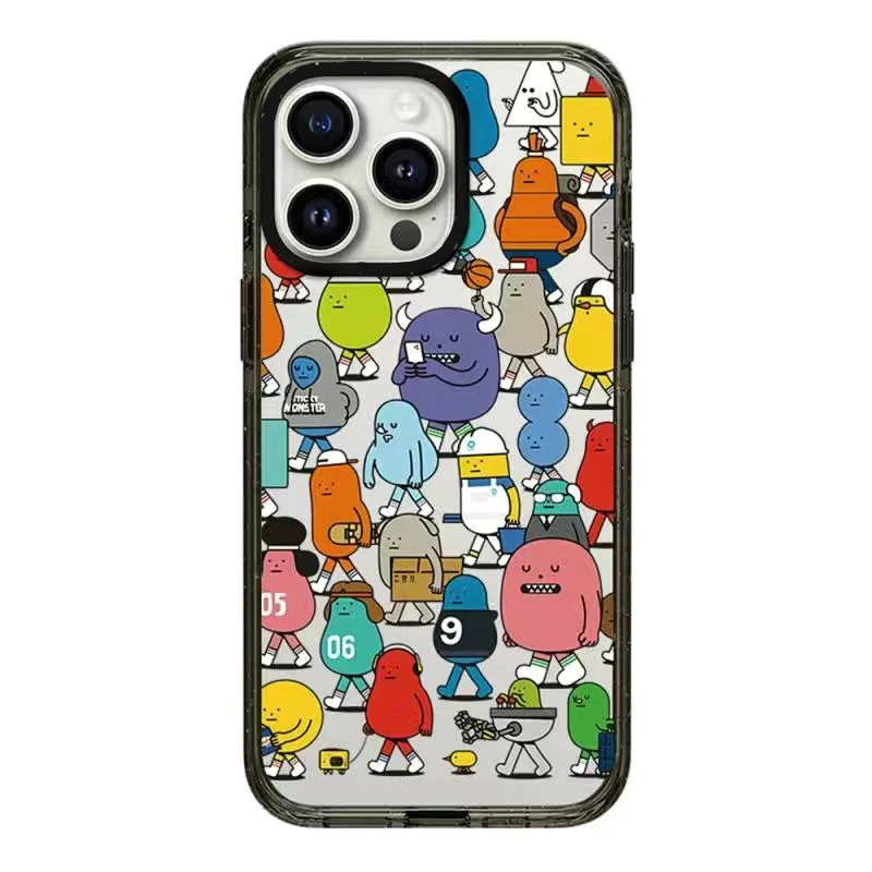 

2.0 Version Acrylic Upgrade Border Cartoon Monster Phone Case Cover for IPhone 11 12 13 14 15 Pro Max Case for IPhone 15 Pro Max