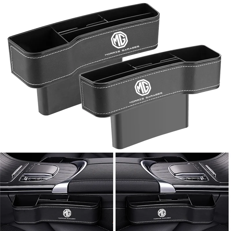 

Car Seat Gap Storage Box Leather Storage Box Accessories For MG 3 5 6 ONE ZS EZS GS mobile phone wireless charging storage box