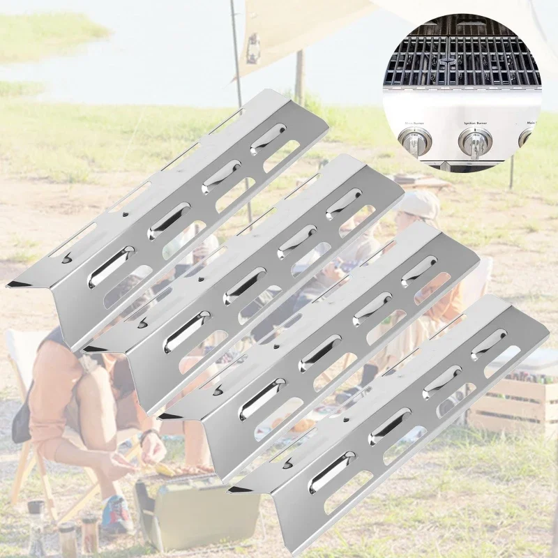 4 Pcs Stainless Steel BBQ Heat Plate Shield Barbecue Gas Grill Oven Heat Plate Heat Tents For Burner Cover Grill Replacement
4 Pcs Stainless Steel BBQ Heat Plate Shield Barbecue Gas Grill Oven Heat Plate Heat Tents For Burner Cover Grill Replacement