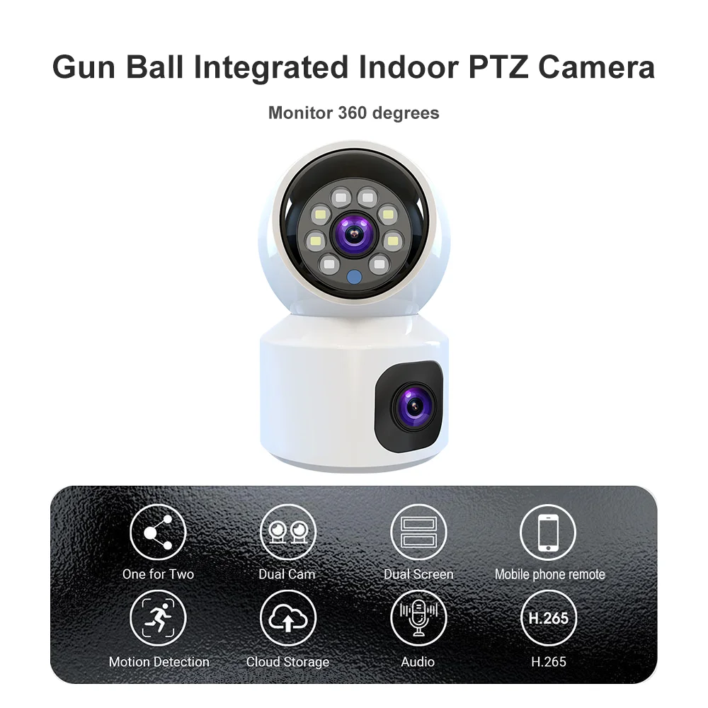 

V380 Pro Mini CCTV Camera HD WiFi Wireless Dual Lens 2MP IP Cameras Smart Night Vision Security PTZ Camara Indoor Baby Monitor