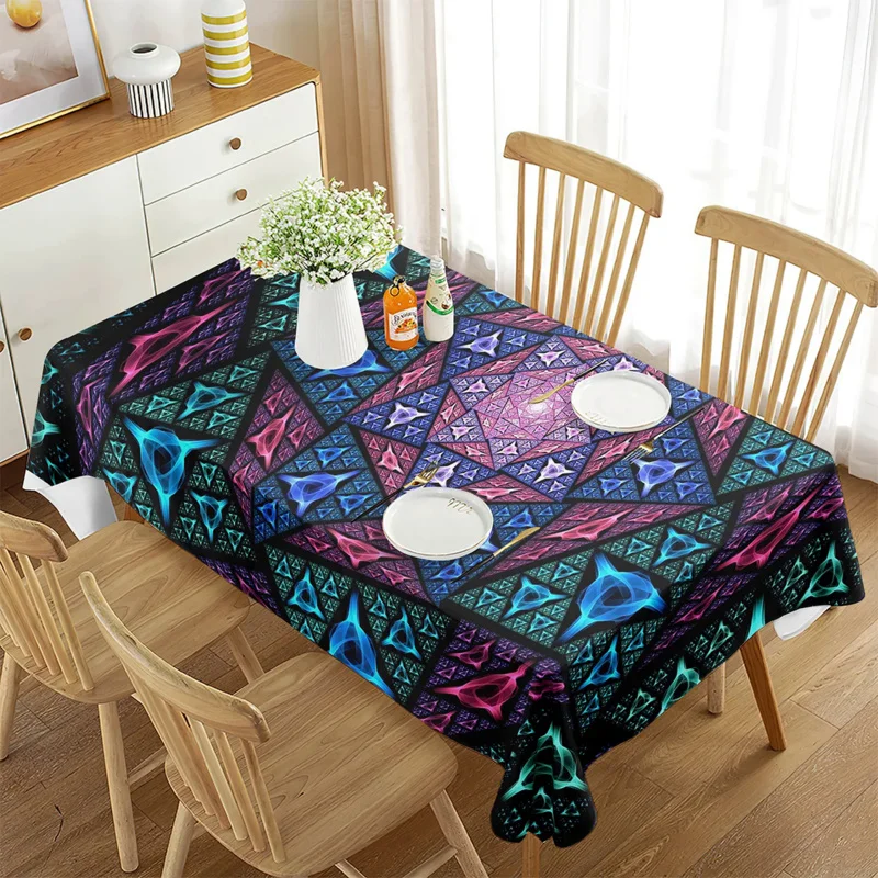 

Tablecloth Abstract Art Creative Theme Geometry Rectangle Tablecloth Decoration for Kitchen Dining Room Banquet Party Home Decor