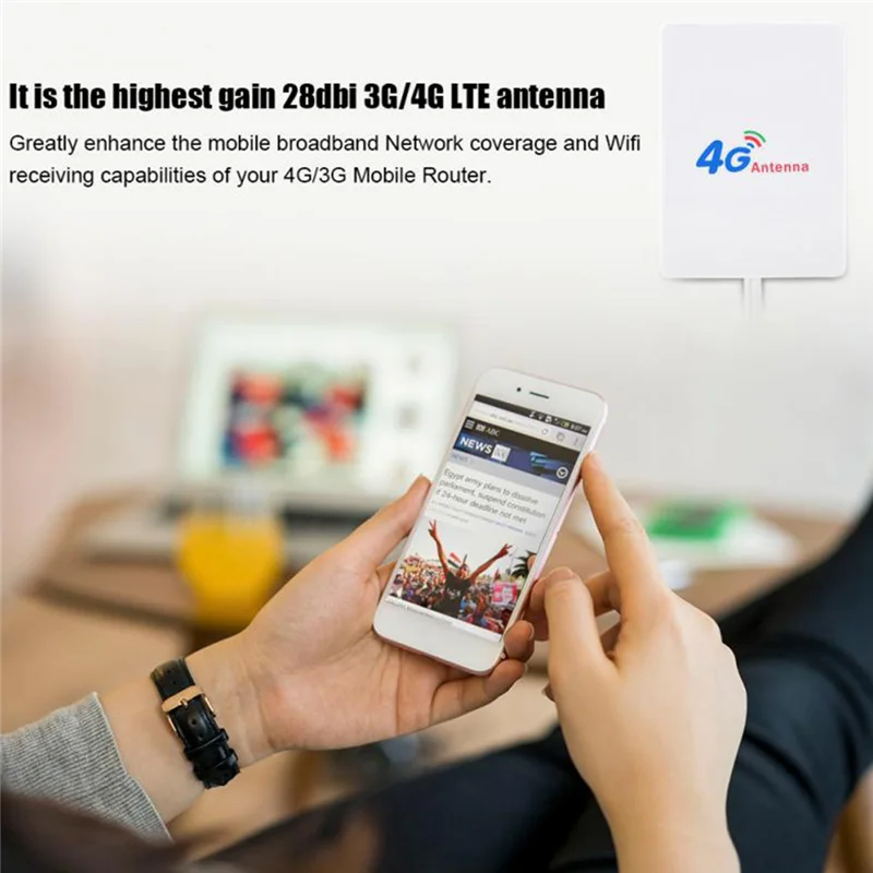 4G LTE Antenna 3G 4G Panel Antenna with SMA TS9 CRC9 Connector 2M Cable for E8372 E3372 B315 Router USB Modem,TS9
4G LTE Antenna 3G 4G Panel Antenna with SMA TS9 CRC9 Connector 2M Cable for E8372 E3372 B315 Router USB Modem,TS9