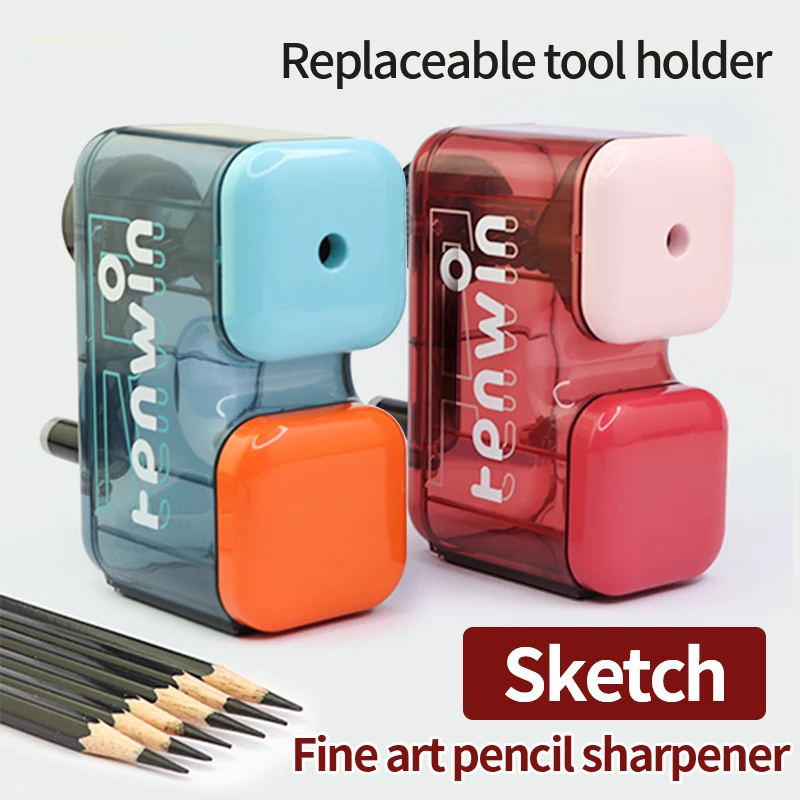 

Tenwin MS5001 Hand Crank Sketch Pencil Sharpener Mechanical Pencil Sharpeners Student Sketching Drawing Art Stationery