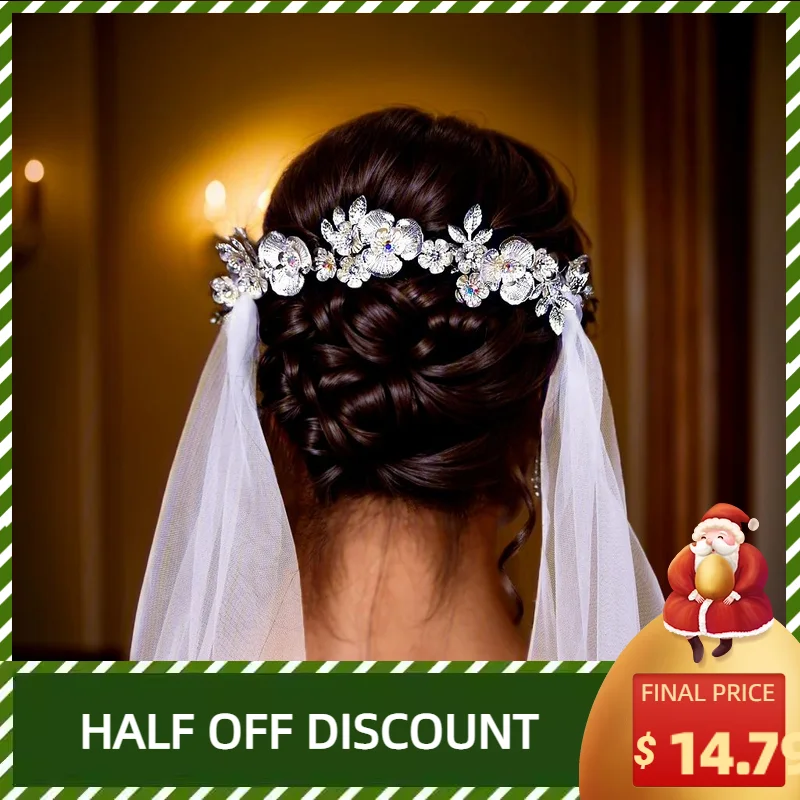 MZA99 Wedding Veil with Tiara Bridal Veils with Comb 1 Tier Soft Tulle Bridal Hair Accessorie Communion Wreath for Girls Crystal
MZA99 Wedding Veil with Tiara Bridal Veils with Comb 1 Tier Soft Tulle Bridal Hair Accessorie Communion Wreath for Girls Crystal