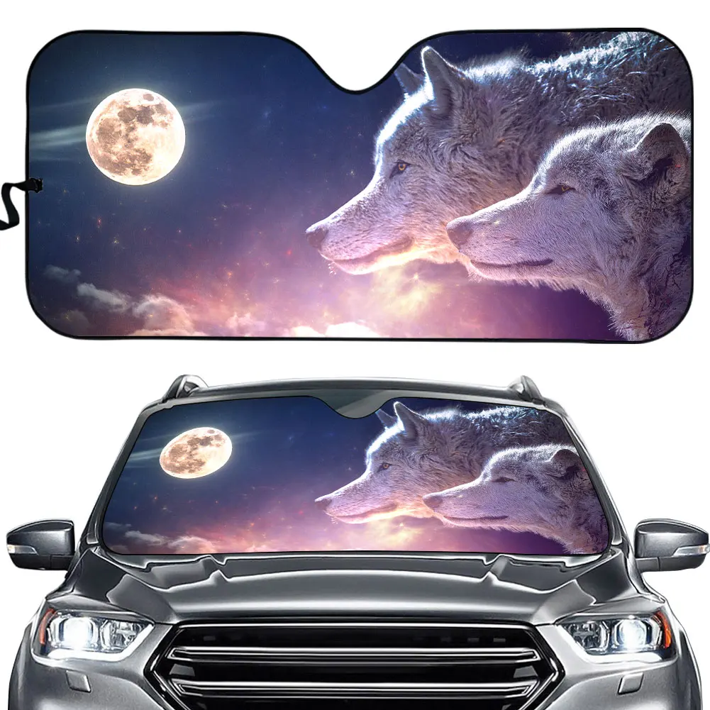 Windshield Sun Shade for Car Cool 3D Moon Wolf Printed Front Windshield Sunshade for Men Protect Car Interior Shade
Windshield Sun Shade for Car Cool 3D Moon Wolf Printed Front Windshield Sunshade for Men Protect Car Interior Shade