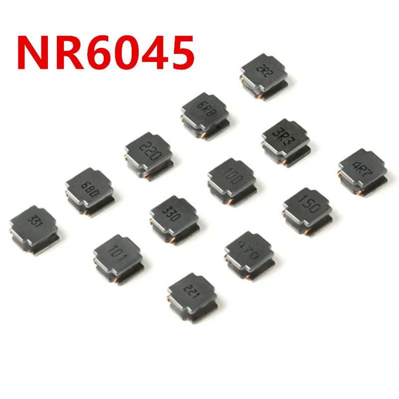 

10PCS NR6045 SMD Magnetic Adhesive Inductor 1UH/1.5UH/2.2UH/3.3UH/4.7UH/6.8UH/10UH/15UH/22/33/47/68/100/150/220/330/470/680/1MH