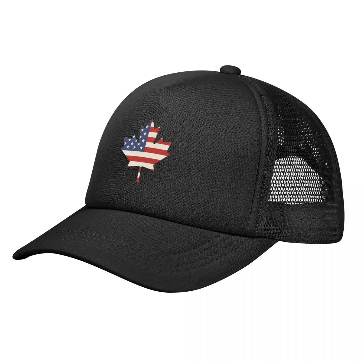 

Flag of US in Maple Leaf, Canadian Americans Patriotic Gift Baseball Cap Hat Beach derby hat black For Girls Men's